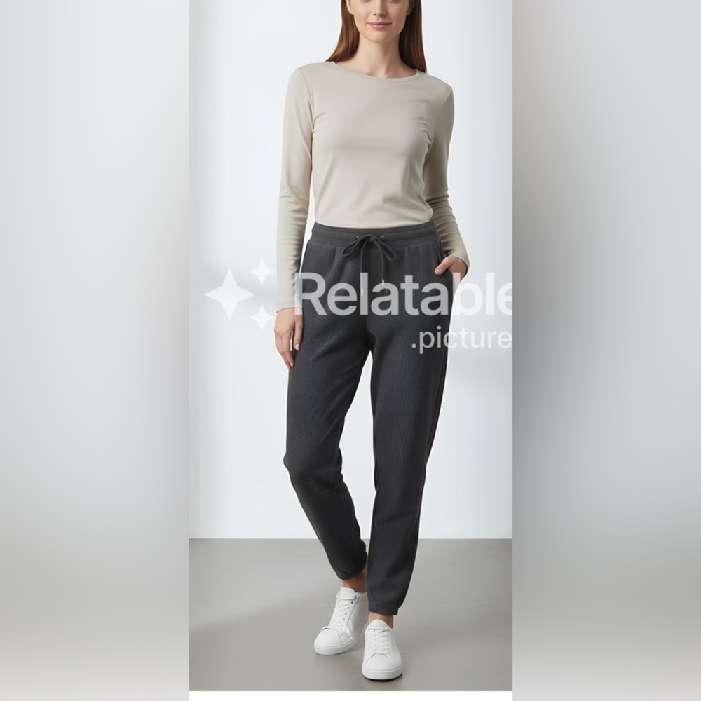 NWT-3XL Auden Soft Waffle Knit
Dark Grey butter, soft drawstring
Cuffed Ankles - Picture 2 of 9
